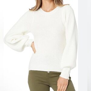1. State Cream Balloon Sleeve Knit Sweater
